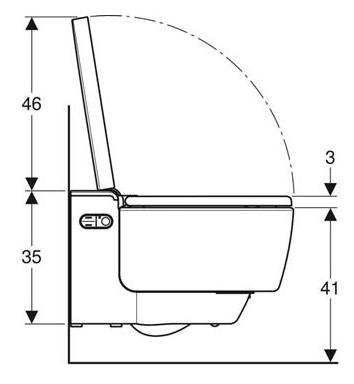 Geberit AquaClean Mera Comfort v&aelig;gh&aelig;ngt bidettoilet m/Turboflush og  KeraTect