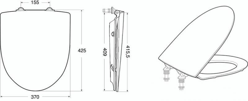 If&ouml; Spira toilets&aelig;de m/softclose og quick-release - Hvid