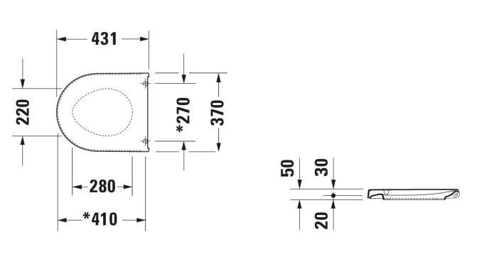 Duravit Starck 2/Darling toilets&aelig;de m/SoftClose