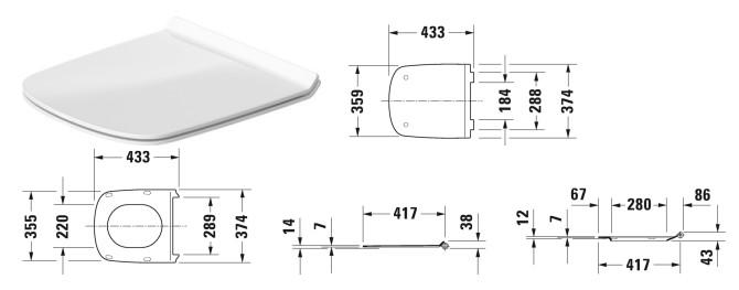 Duravit DuraStyle toilets&aelig;de med softclose og lift-off