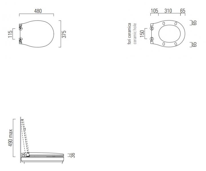 GSI Classic toilets&aelig;de m/Soft-close og QuickRelease - Valn&oslash;d