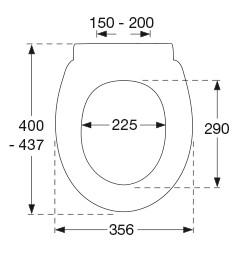 Pressalit Nautic/Nordic 750 toilets&aelig;de - Hvid
