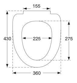 Pressalit 974 Spira toilets&aelig;de - Hvid