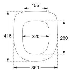 Pressalit Aqua toiletsæde - Hvid Pressalit Aqua toiletsæde - Hvid