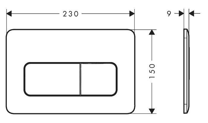 hansgrohe iFrame Original Q betjeningsplade - Hvid