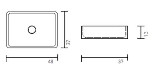 Sanibell Proline 48 firkantet bowlevask - Uden overl&oslash;b