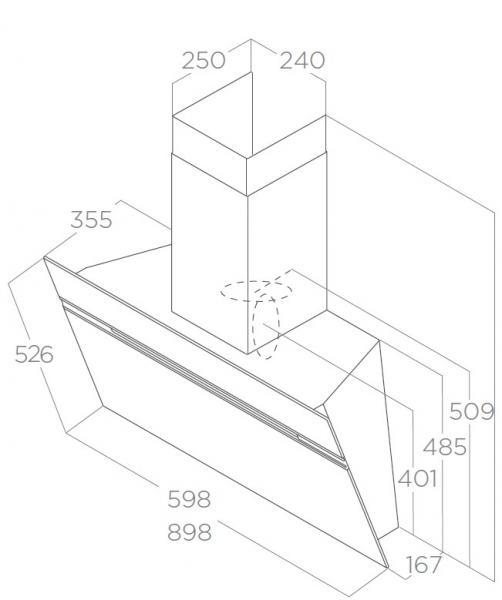 Outlet - Eico Stripe 60 X emhætte til vægmontering - Rustfrit stål Outlet - Eico Stripe 60 X emhætte til vægmontering - Rustfrit stål