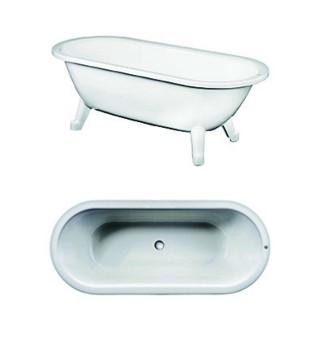 Gustavsberg fritst&aring;ende badekar 6368 u/f&oslash;dder
