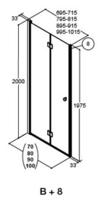 Dansani Match B71 folded&oslash;r - Klar glas/matkrom