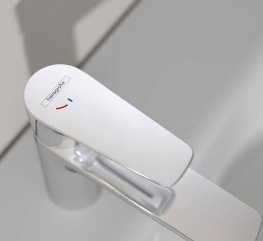 Hansgrohe Talis E 110 h&aring;ndvaskarmatur m/CoolStart - Mat hvid