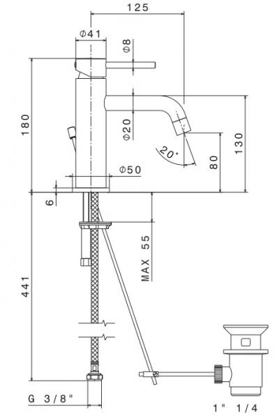 Cass&oslash;e Newform XT h&aring;ndvaskarmatur - Mat sort