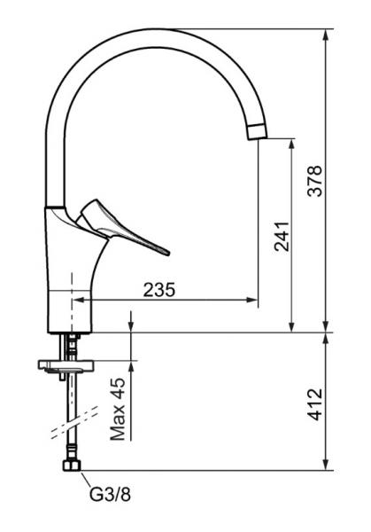 FM Mattsson 9000XE k&oslash;kkenarmatur m/koldstart og Ecoflow