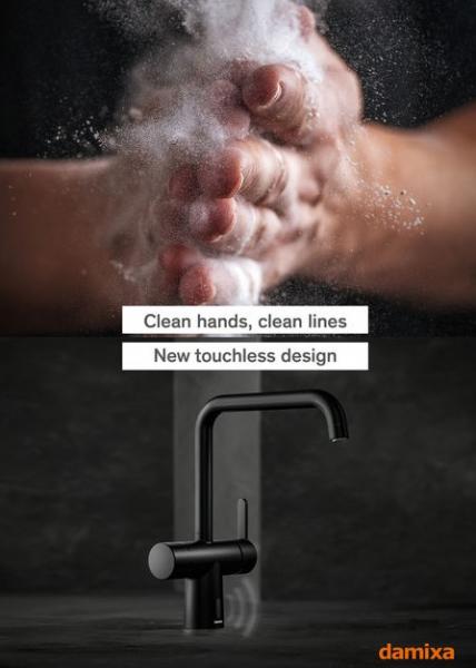 Damixa Silhouet Touchless k&oslash;kkenarmatur - Mat sort