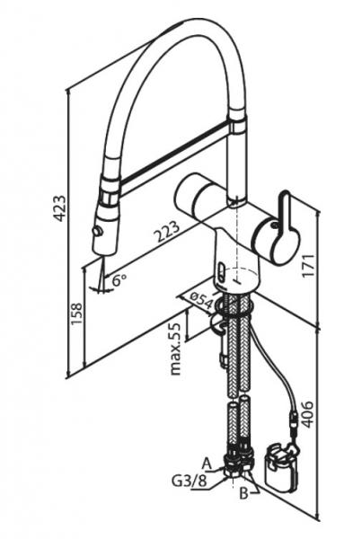 Damixa Touchless Pro k&oslash;kkenarmatur - Krom