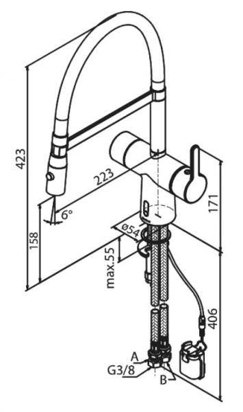 Damixa Touchless Pro køkkenarmatur - Mat sort Damixa Touchless Pro køkkenarmatur - Mat sort
