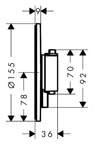 hansgrohe Ecostat Comfort S termostatarmatur til indbygning m/afsp&aelig;rring - 2 udtag - Krom