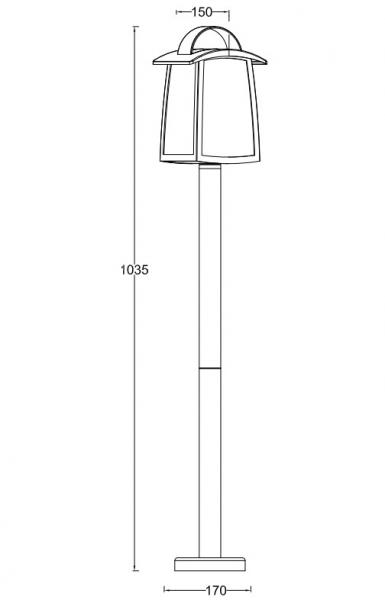 Lutec Tradition Kelsey udendørs standerlampe - Mat sort Lutec Tradition Kelsey udendørs standerlampe - Mat sort