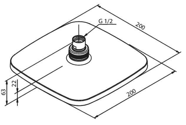 Damixa Pine hovedbruser &Oslash;200 - Steel PVD
