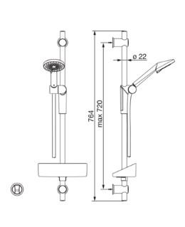 Oras Optima 2790 brusers&aelig;t - Forkromet