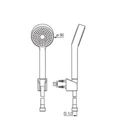 Oras Apollo 533 h&aring;ndbrusers&aelig;t - Krom