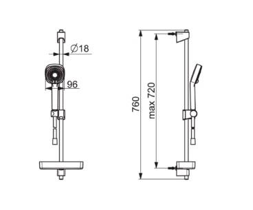 Oras Apollo Style 554 brusers&aelig;t - Krom