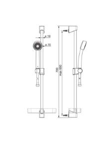 Oras Apollo 530-11 brusers&aelig;t - Hvid/krom
