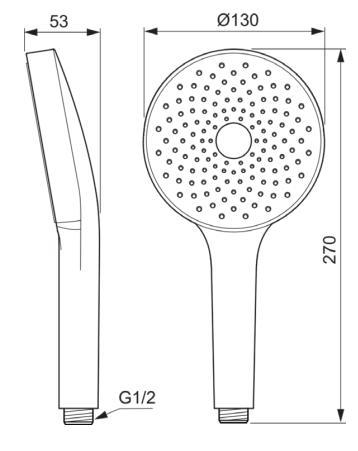 Ideal Standard IdealRain Solos håndbruser - Krom Ideal Standard IdealRain Solos håndbruser - Krom
