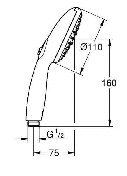 Grohe Vitalio Start 110 h&aring;ndbruser 2 sprays - Mat sort
