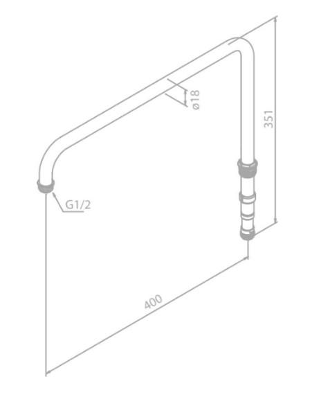 Damixa topr&oslash;r 400 - Krom