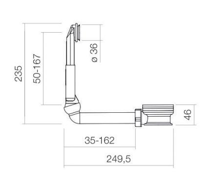 Alape overl&oslash;bss&aelig;t med forkromet roset