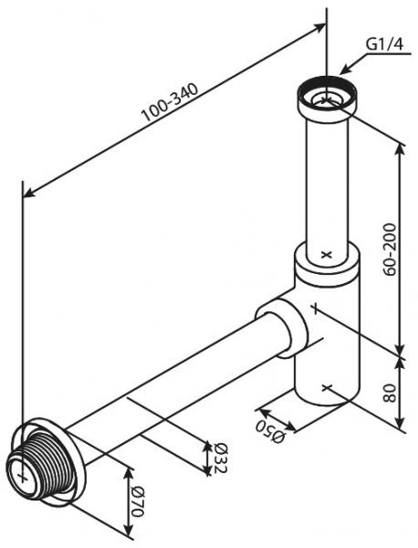 Damixa vandl&aring;s h&aring;ndvask 1 1/4 - Steel