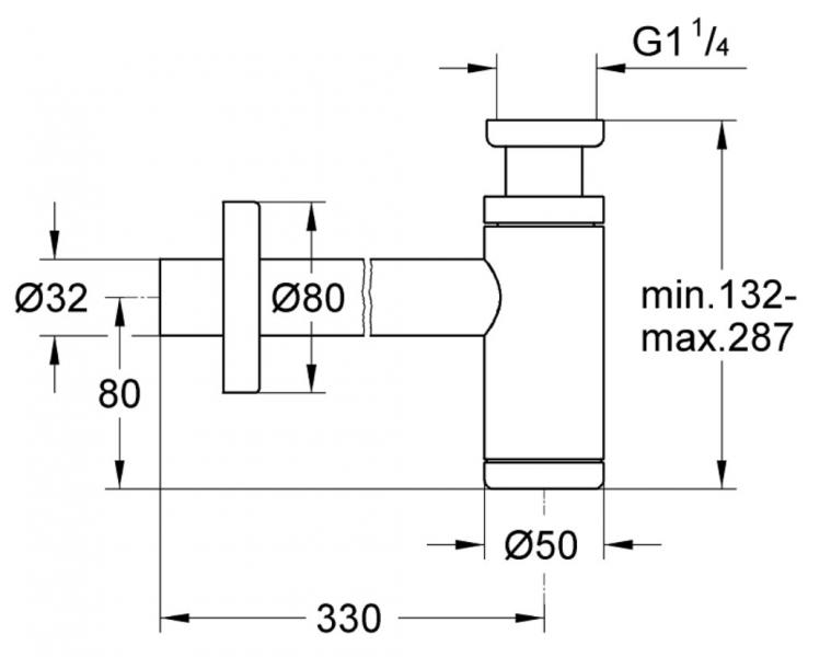 Grohe vandlås håndvask 1 1/4 - Børstet Cool Sunrise Grohe vandlås håndvask 1 1/4 - Børstet Cool Sunrise
