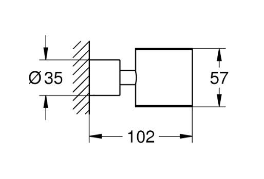 Grohe Atrio holder - B&oslash;rstet hard graphite