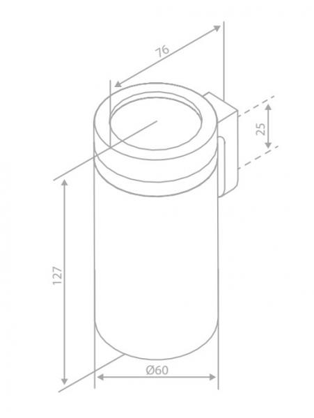 Damixa Zen tandkrus t/bord eller v&aelig;g - Krom
