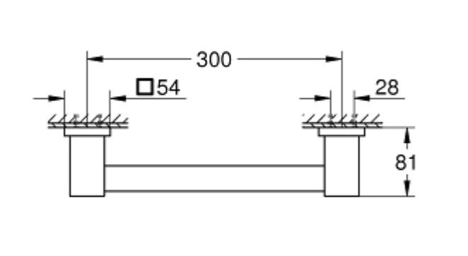 Grohe Start Cube badekargreb 30 cm - Krom Grohe Start Cube badekargreb 30 cm - Krom