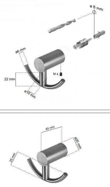 Cool Line dobbelt h&aring;ndkl&aelig;dekrog - Poleret st&aring;l