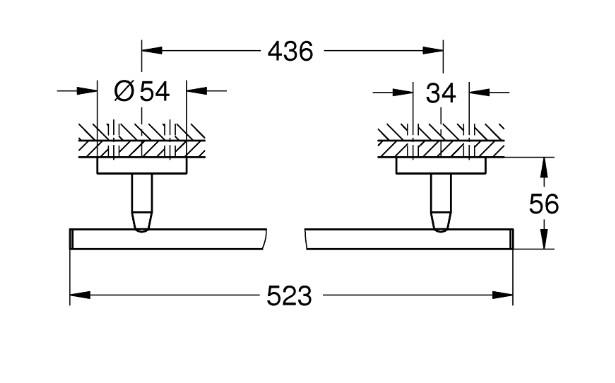 Grohe Bau Cosmopolitan håndklædestang 52 cm - Krom Grohe Bau Cosmopolitan håndklædestang 52 cm - Krom