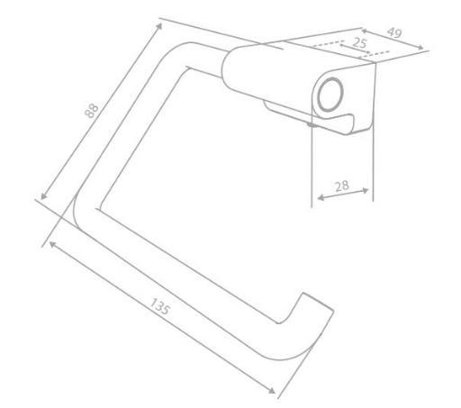 Damixa Zen toiletrulleholder - Krom
