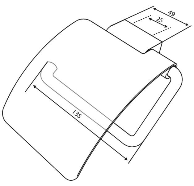 Damixa Zen toiletrulleholder m/l&aring;g - B&oslash;rstet messing