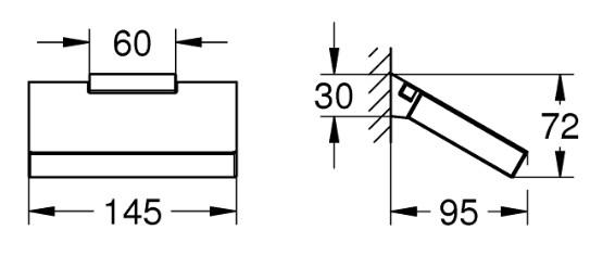 Grohe Selection Cube toiletpapirholder m. l&aring;g
