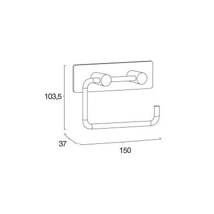 Pressalit toiletpapirholder m/bagplade - Poleret rustfrit st&aring;l