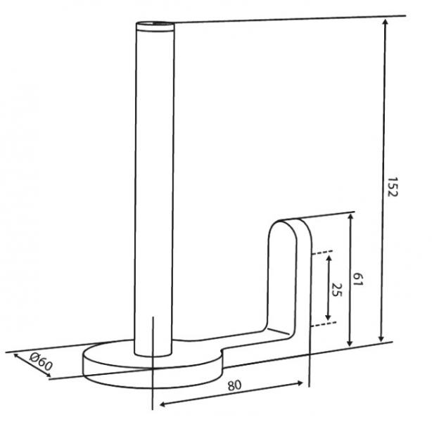Damixa Zen reserve toiletrulleholder - Mat sort