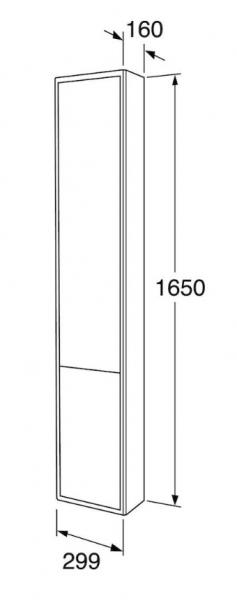 Gustavsberg Graphic h&oslash;jskab - Lille dybde - Beige