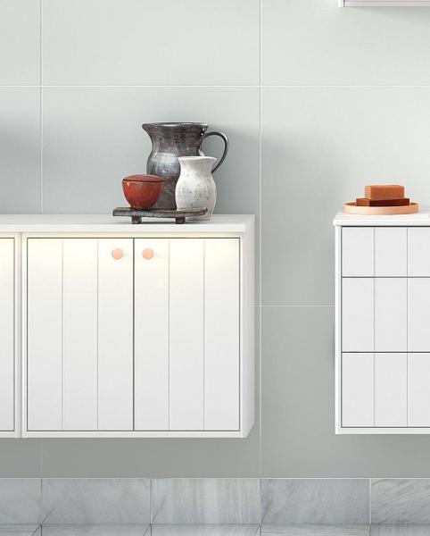 Gustavsberg Graphic topplade m/lys - Stor dybde - Gr&oslash;n