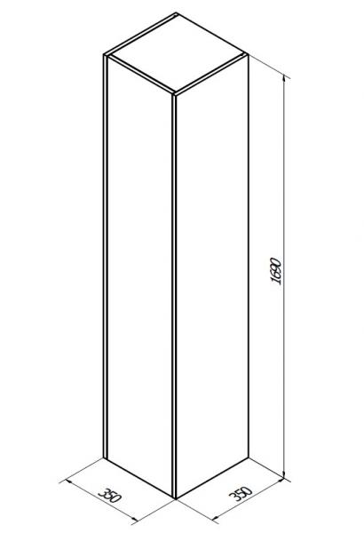 Sanibell Proline h&oslash;jskab - Sort eg
