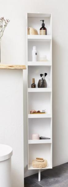 Cassøe drejeskab m/spejl og hylder - Mat hvid Cassøe drejeskab m/spejl og hylder - Mat hvid