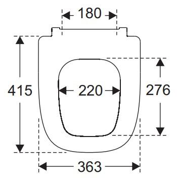 Villeroy & Boch Antheus toilets&aelig;de m/softclose og quick release - Hvid