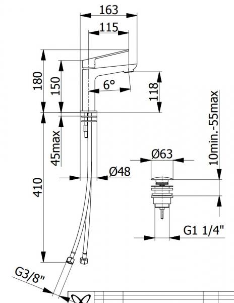 Cass&oslash;e Sleek h&aring;ndvaskarmatur - Gunmetal