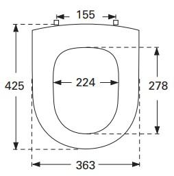 Villeroy & Boch O.novo toilets&aelig;de uden l&aring;g - Hvid