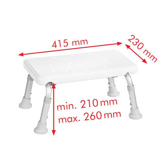 Ridder Assistent fodskammel - H&oslash;jdejusterbar - Hvid